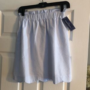 Scalloped Seersucker Skirt